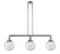 Franklin Restoration Three Light Island Pendant in Polished Chrome (405|213-PC-G204-8)