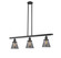 Franklin Restoration Three Light Island Pendant in Matte Black (405|213-BK-G63)