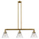 Franklin Restoration Three Light Island Pendant in Brushed Brass (405|213-BB-G42)