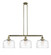 Franklin Restoration Three Light Island Pendant in Antique Brass (405|213-AB-G713-L)