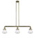 Franklin Restoration LED Island Pendant in Antique Brass (405|213-AB-G322-LED)