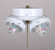 Light Kit Four Light Ceiling fan Light Kit in White (223|V0964-6)