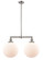 Franklin Restoration LED Island Pendant in Brushed Satin Nickel (405|209-SN-G201-12-LED)