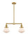 Franklin Restoration LED Island Pendant in Satin Gold (405|209-SG-G321-LED)