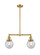 Franklin Restoration LED Island Pendant in Satin Gold (405|209-SG-G204-6-LED)