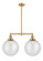 Franklin Restoration LED Island Pendant in Satin Gold (405|209-SG-G204-12-LED)
