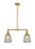 Franklin Restoration LED Island Pendant in Satin Gold (405|209-SG-G142-LED)
