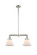 Franklin Restoration Two Light Island Pendant in Polished Nickel (405|209-PN-G41)