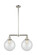 Franklin Restoration Two Light Island Pendant in Polished Nickel (405|209-PN-G202-10)