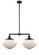 Franklin Restoration Two Light Island Pendant in Oil Rubbed Bronze (405|209-OB-G541)