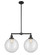 Franklin Restoration LED Island Pendant in Matte Black (405|209-BK-G202-12-LED)