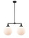 Franklin Restoration LED Island Pendant in Matte Black (405|209-BK-G201-10-LED)