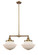 Franklin Restoration Two Light Island Pendant in Brushed Brass (405|209-BB-G541)