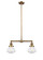 Franklin Restoration Two Light Island Pendant in Brushed Brass (405|209-BB-G324)