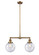 Franklin Restoration Two Light Island Pendant in Brushed Brass (405|209-BB-G204-8)