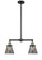 Franklin Restoration Two Light Island Pendant in Black Antique Brass (405|209-BAB-G63)