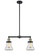 Franklin Restoration Two Light Island Pendant in Black Antique Brass (405|209-BAB-G192)