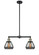 Franklin Restoration Two Light Island Pendant in Black Antique Brass (405|209-BAB-G173)