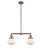 Franklin Restoration Two Light Island Pendant in Antique Copper (405|209-AC-G321)