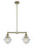 Franklin Restoration Two Light Island Pendant in Antique Brass (405|209-AB-G532)