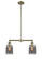 Franklin Restoration Two Light Island Pendant in Antique Brass (405|209-AB-G53)