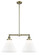Franklin Restoration Two Light Island Pendant in Antique Brass (405|209-AB-G41-L)