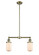 Franklin Restoration Two Light Island Pendant in Antique Brass (405|209-AB-G311)