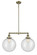 Franklin Restoration LED Island Pendant in Antique Brass (405|209-AB-G204-12-LED)