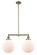 Franklin Restoration LED Island Pendant in Antique Brass (405|209-AB-G201-10-LED)
