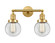 Franklin Restoration Two Light Bath Vanity in Satin Gold (405|208-SG-G202-6)