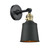 Franklin Restoration LED Wall Sconce in Black Antique Brass (405|203SW-BAB-M9-BK)