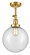 Franklin Restoration LED Semi-Flush Mount in Satin Gold (405|201F-SG-G204-10-LED)