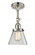 Franklin Restoration LED Semi-Flush Mount in Polished Nickel (405|201F-PN-G62-LED)