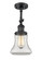 Franklin Restoration One Light Semi-Flush Mount in Matte Black (405|201F-BK-G192)