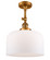 Franklin Restoration One Light Semi-Flush Mount in Brushed Brass (405|201F-BB-G71-L)