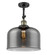 Franklin Restoration One Light Semi-Flush Mount in Black Antique Brass (405|201F-BAB-G73-L)