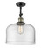 Franklin Restoration One Light Semi-Flush Mount in Black Antique Brass (405|201F-BAB-G72-L)