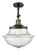 Franklin Restoration LED Semi-Flush Mount in Black Antique Brass (405|201F-BAB-G544-LED)