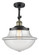 Franklin Restoration One Light Semi-Flush Mount in Black Antique Brass (405|201F-BAB-G542)