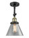 Franklin Restoration One Light Semi-Flush Mount in Black Antique Brass (405|201F-BAB-G42)