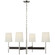 Elle LED Chandelier in Polished Nickel and Black Rattan (268|SK 5555PN/BRT-L)