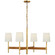 Elle LED Chandelier in Hand-Rubbed Antique Brass and Dark Rattan (268|SK 5555HAB/DRT-L)