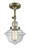 Franklin Restoration LED Semi-Flush Mount in Antique Brass (405|201F-AB-G532-LED)
