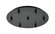 Custom Cord Six Light Multi Port Canopy in Matte Black (405|116-BK)