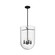 Sacha Four Light Pendant in Natural Black Iron (47|19320)