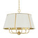 Cambridge Six Light Chandelier in Aged Brass/Off White (70|MDS121-AGB/OW)