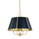 Cambridge Four Light Chandelier in Aged Brass/Darkest Blue (70|MDS120-AGB/DBL)