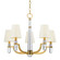 Dayton Five Light Chandelier in Aged Brass (70|985-AGB-WS)