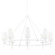 Torch Eight Light Chandelier in White Plaster (70|6648-WP)