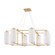 Pebble Eight Light Chandelier in Aged Brass (70|3478-AGB)